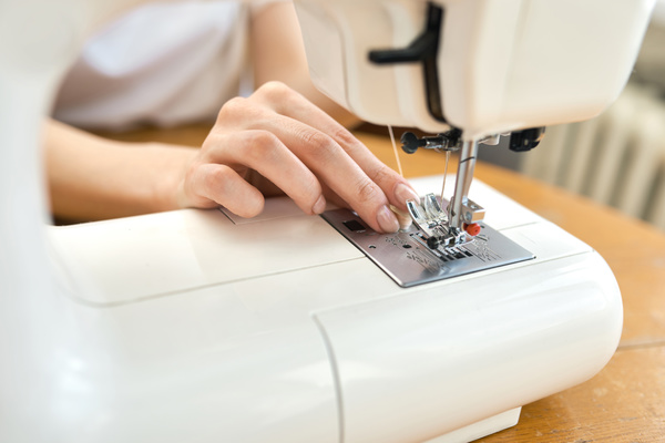 Sewing machine making clothes Stock Photo 02
